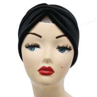 Ohrenwärmer aus Samt in Schwarz